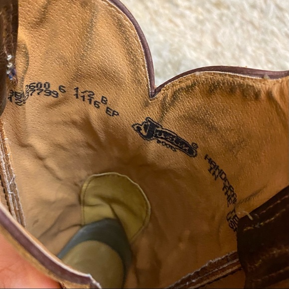 Justin Two Tone Embroidered Western Boot - Picture 15 of 16